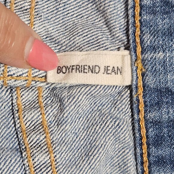 Rag & Bone Women's Boyfriend Jean Moss W/Holes Size 28 Medium Wash Cotton Denim - Picture 8 of 16